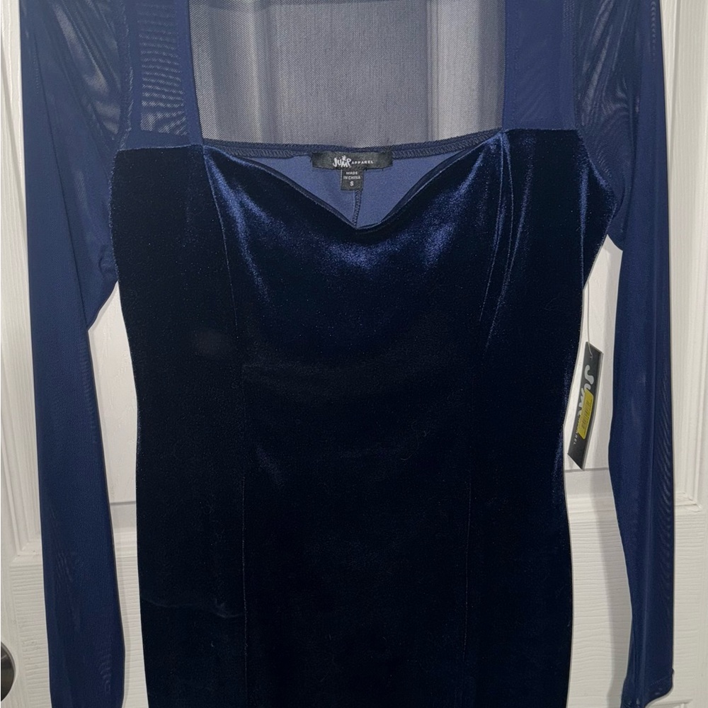 Jump Blue Bodycon Long Sleeve Cocktail Dress